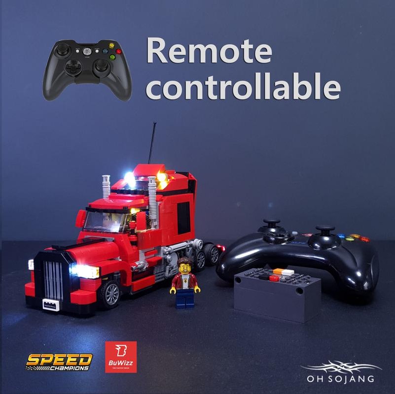 Lego [Buwizz] RC American Truck (speed Champions Scale)