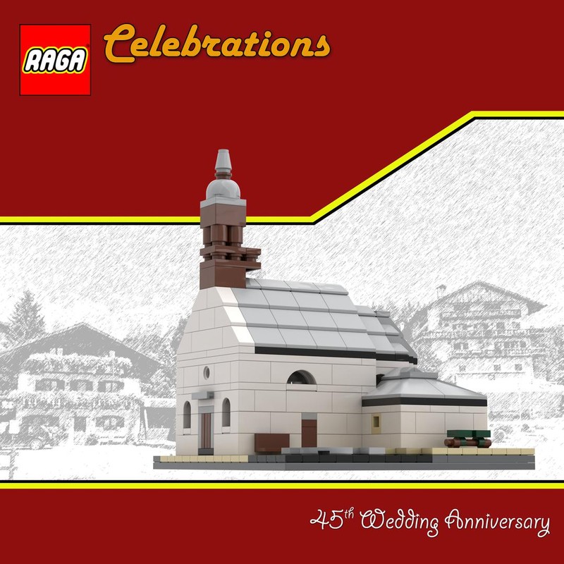 Lego Wedding anniversary church Cortina quarter size