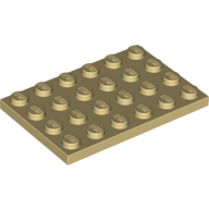 Lego Plate 4 x 6 / Tan