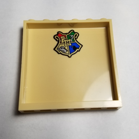 Lego Panel 1 x 6 x 5 with Coat of Arms Hogwarts Crest Pattern on Inside (Sticker) - Set 75946