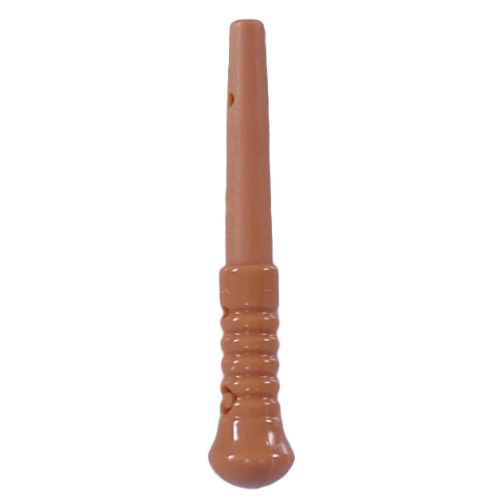 Lego Equipment Wand, Wide End, Round Grooves / Medium Nougat