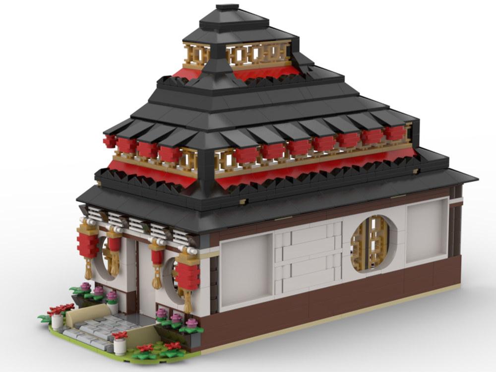 Lego Chinese New Year's Eve Dinner - Roof