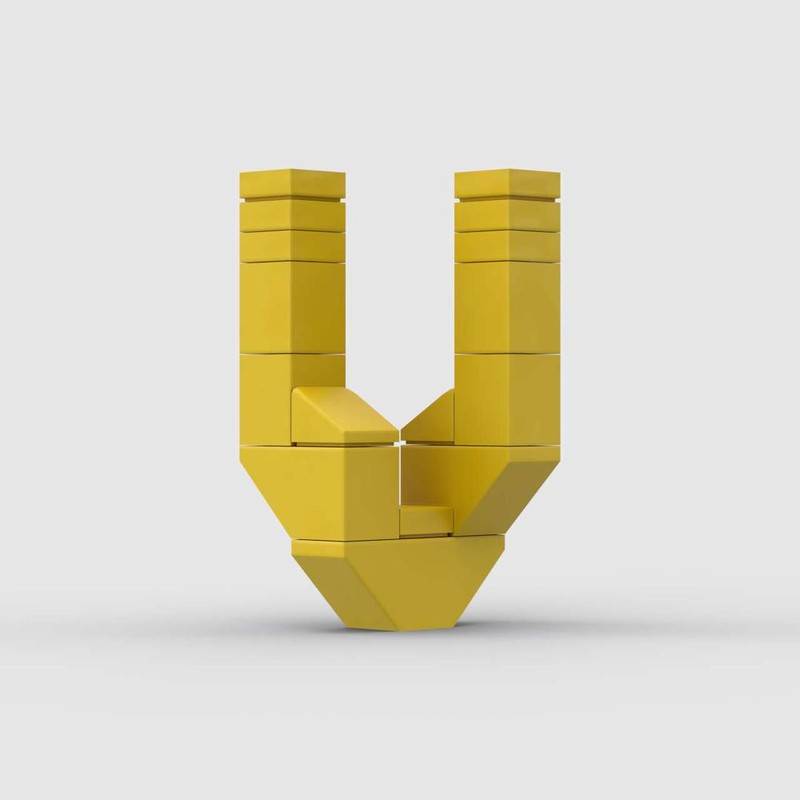 Lego 3D Letter V 3x3x5