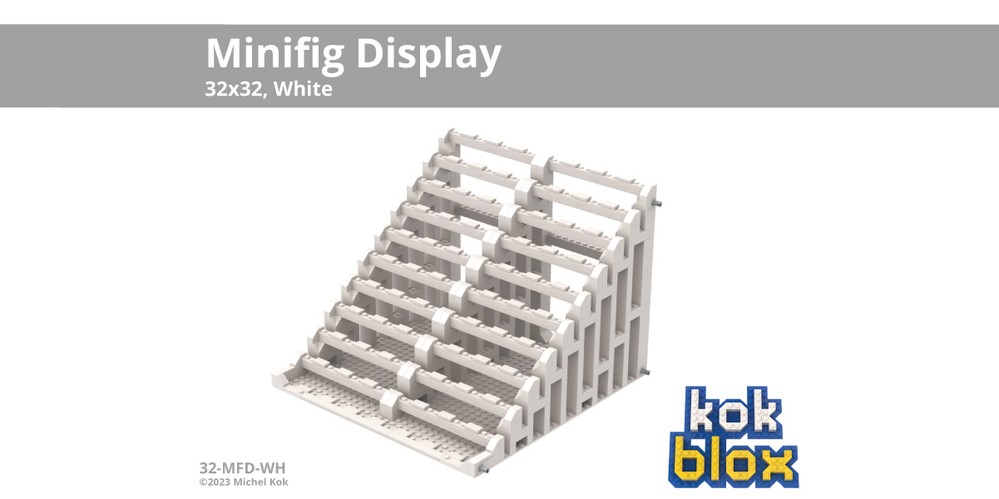 Lego Minifig Display, 32x32, White