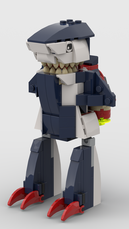 Lego Jetpack Shark Man (LEGO 31088 Deep Sea Creatures Alt Build MOC)