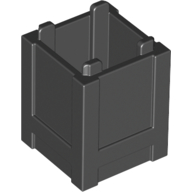 Lego Container Box 2 x 2 x 2 - Top Opening / Black