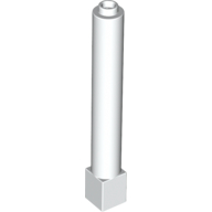 Lego Support Round 1 x 1 x 6 Solid Pillar / White