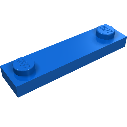 Lego Plate Special 1 x 4 with 2 Studs / Blue