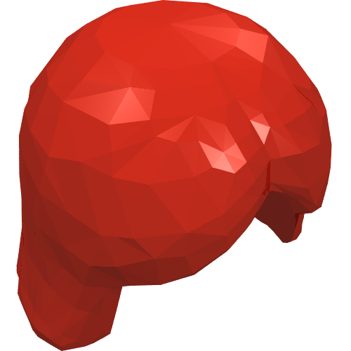 Lego Hair Center Parting / Red