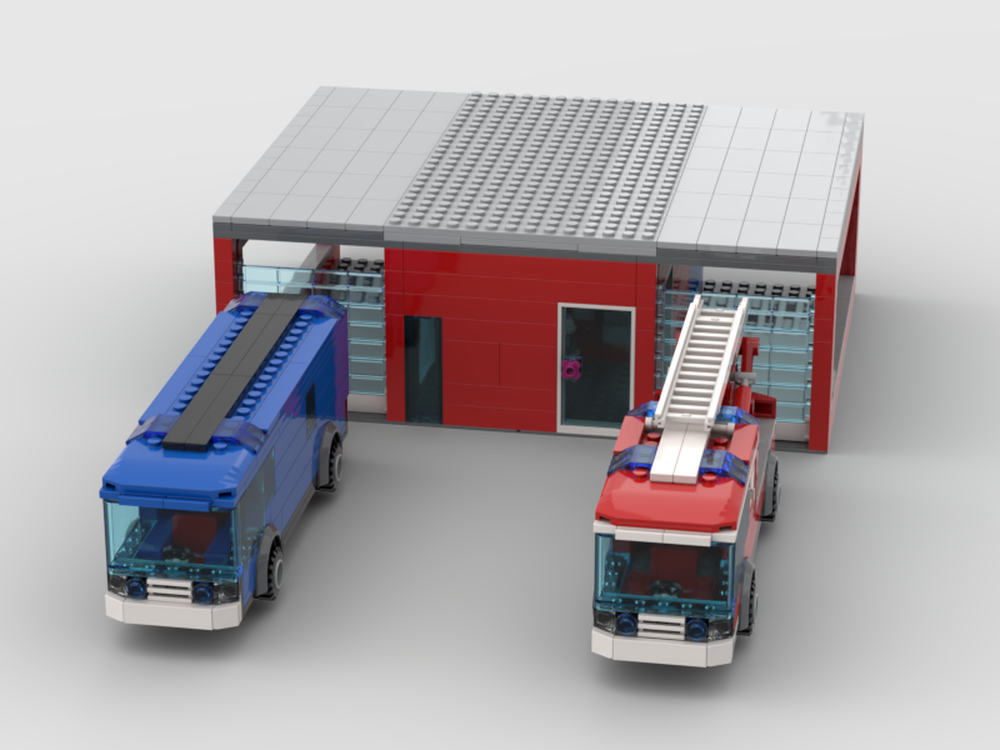 Lego Modification of the LEGO® Set-7208 Fire Department and Police station