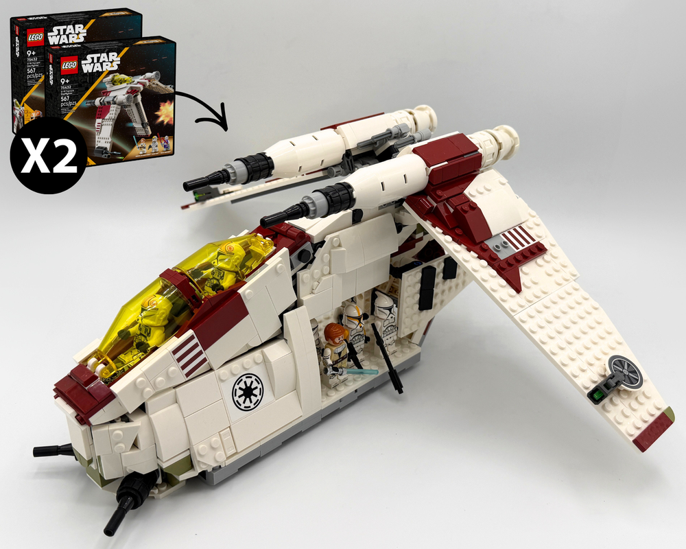 Lego Republic Gunship (2x 75432 Alternate Model)