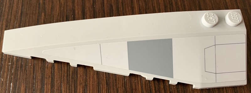 Lego Wedge 10 x 3 Left with SW Imperial Assault Carrier Hull Plates Pattern (Sticker) - Set 75106