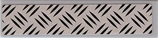Lego Tile 1 x 4 with Tread Plate Pattern (Sticker) - Set 8969 / Light Bluish Gray