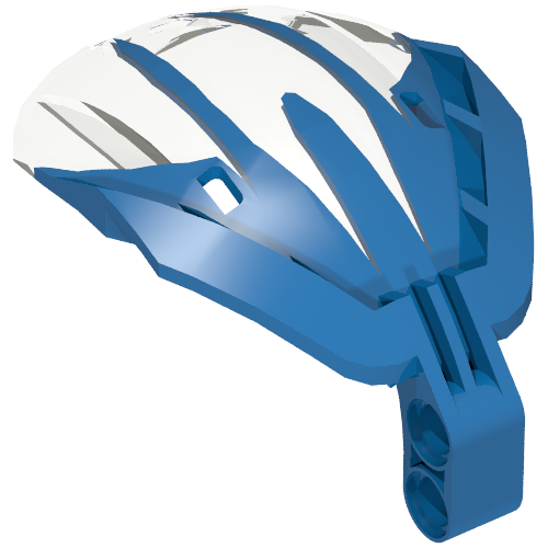 Lego Windscreen Bohrok 4 x 5 x 7 Marbled Trans-Clear Pattern / Blue