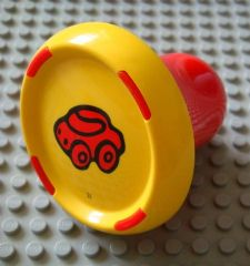 Lego Music Builder Sound Plug with Red Base and Red Car Print
