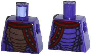 Lego Torso Ninjago Snake with Black and Copper Scales and Shoulder Strap Pattern / Dark Purple