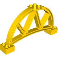 Lego Duplo Frame / Girder / Support, Half Circle 2 x 14 x 6 / Yellow