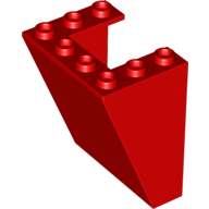 Lego Windscreen 3 x 4 x 4 Inverted / Red