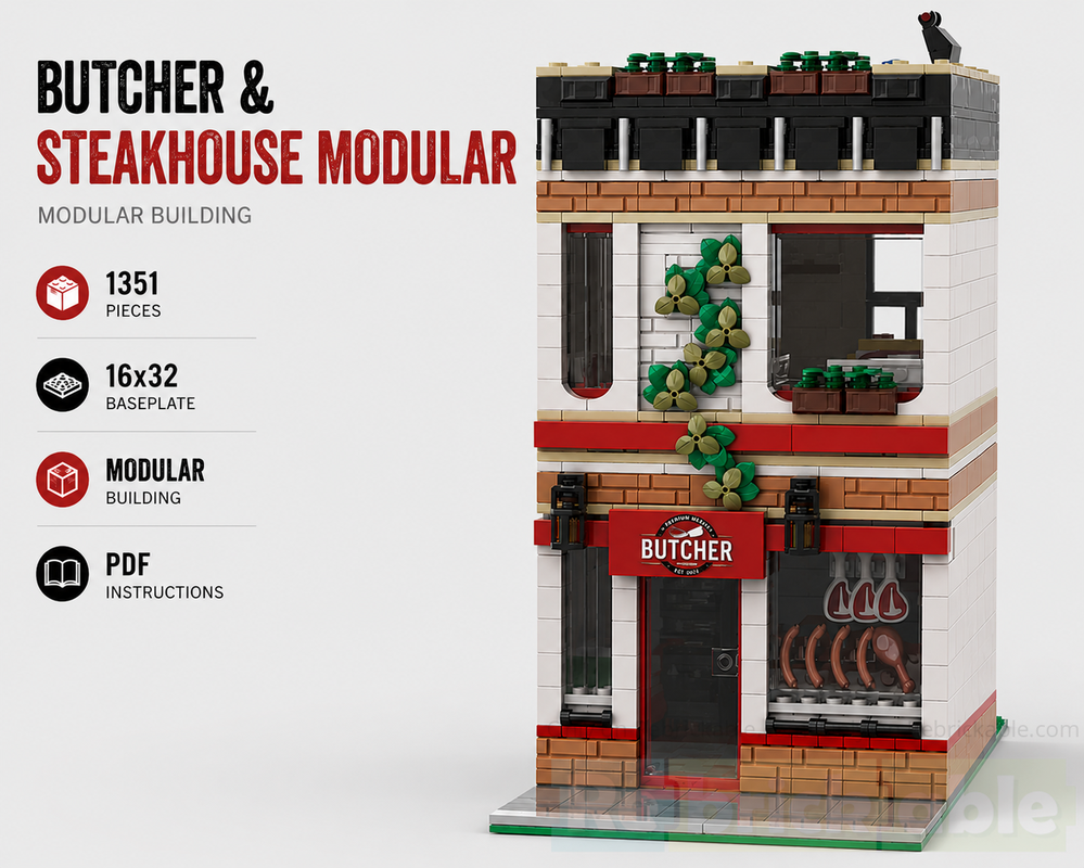 Lego Butcher & Steakhouse Modular