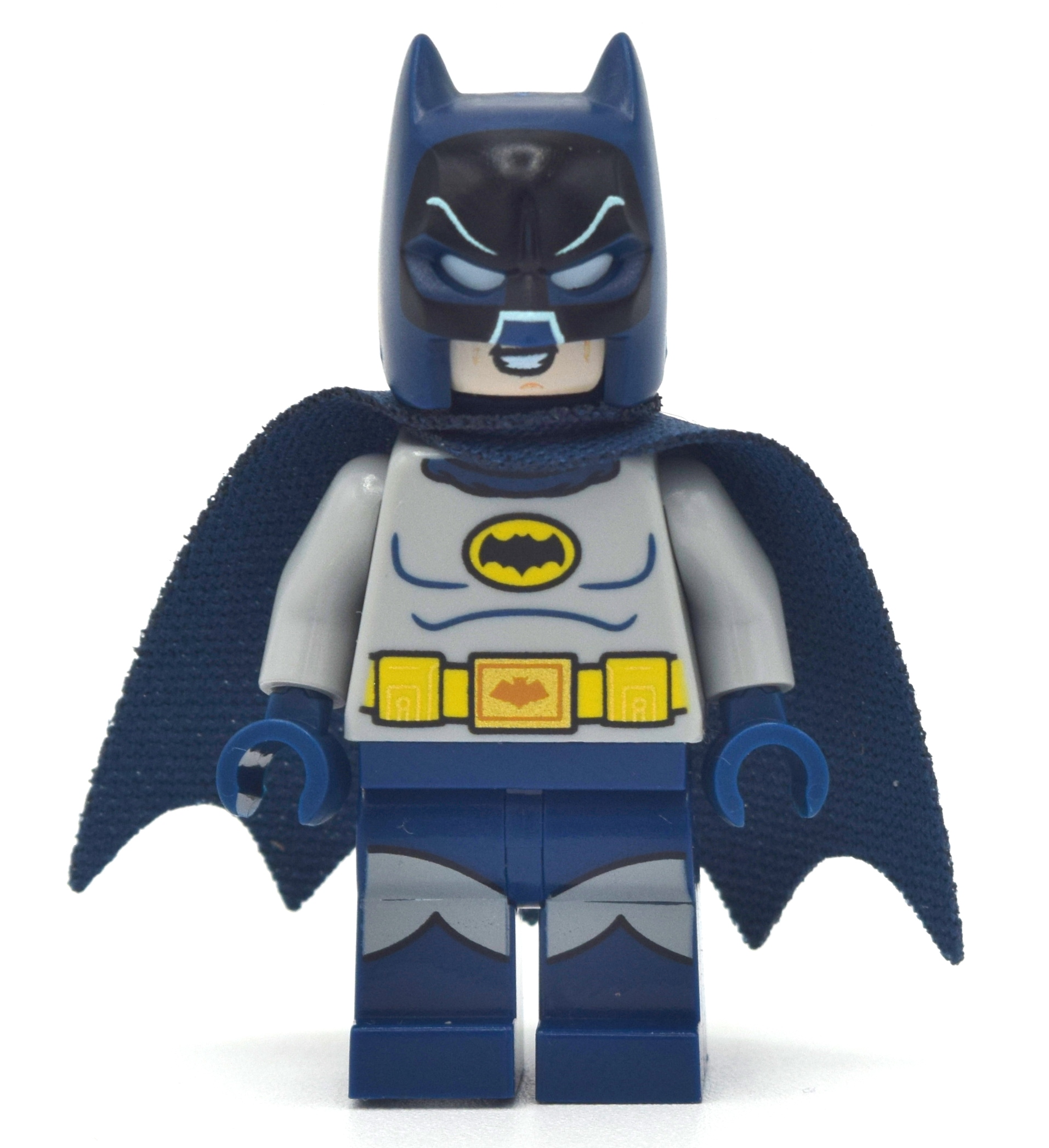 Lego Batman, Light Bluish Gray Suit, Dark Blue Cape and Cowl (60's TV Series)