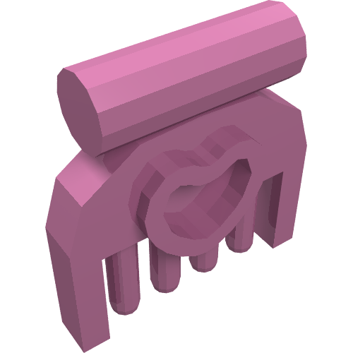 Lego Equipment Animal Grooming Kit Comb, Small with Heart / Dark Pink