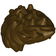 Lego Hair Spiked / Dark Brown