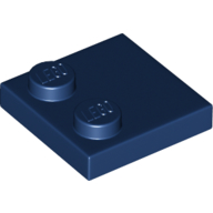 Lego Plate Special 2 x 2 with Only 2 studs / Dark Blue