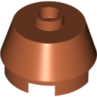 Lego Brick Round 2 x 2 Truncated Cone / Dark Orange