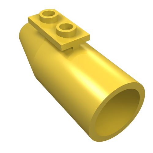 Lego Engine Smooth Large, Cone Back [1 x 2 Thin Top Plate] / Yellow