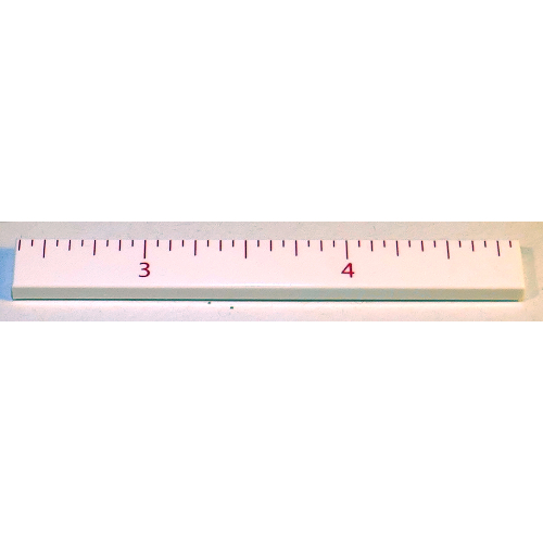 Lego Tile 1 x 8 with Ruler INCH 3 - 4 Pattern