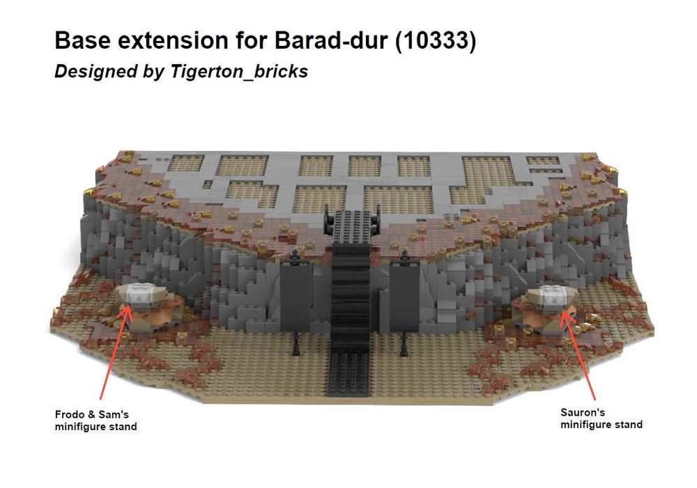 Lego Base Extension for Barad-Dur (10333)