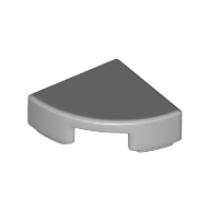 Lego Tile Round 1 x 1 Quarter / Light Bluish Gray
