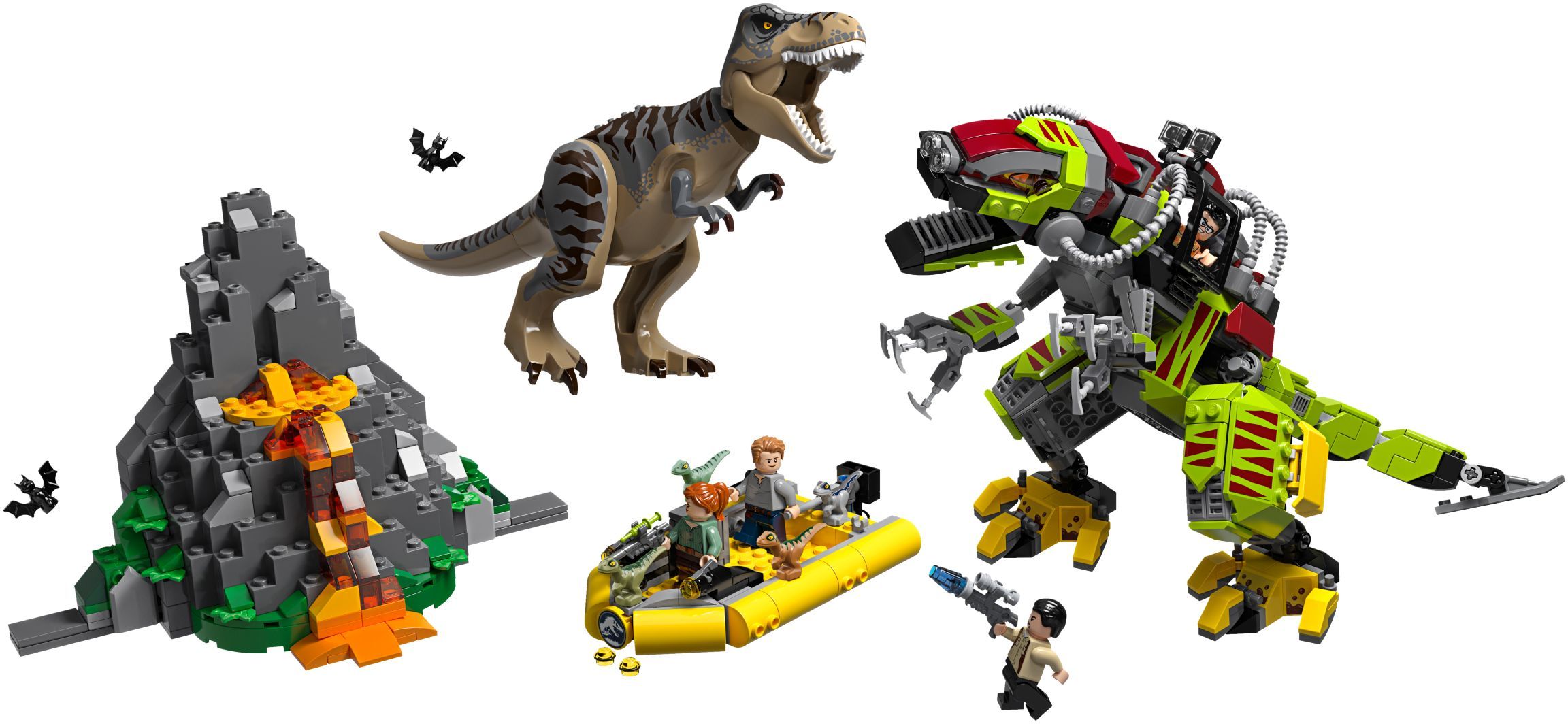 Lego T. rex vs Dino-Mech Battle