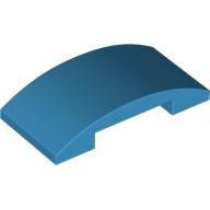 Lego Brick Curved 4 x 2 Double / Dark Azure