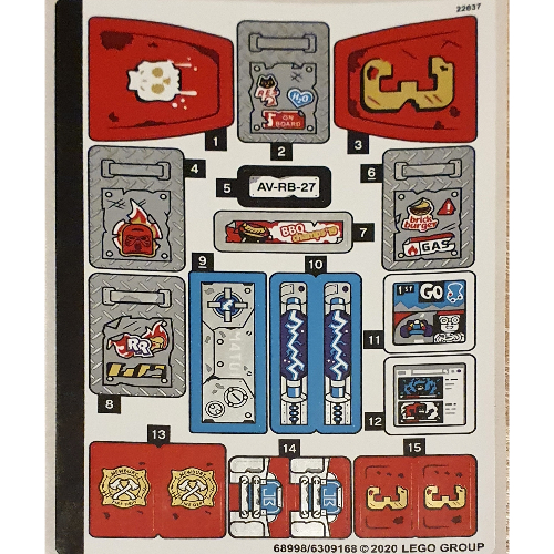 Lego Sticker Sheet for Set 70436-1 / [No Color/Any Color]