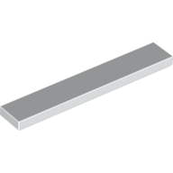 Lego Tile 1 x 6 with Groove / White