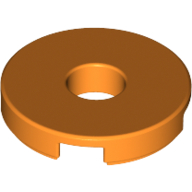 Lego Tile Round 2 x 2 with Hole / Orange