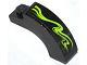 Lego Arch 1 x 3 x 2 Curved Top with Lime Swirls Type 4 Pattern Model Right Side (Sticker) - Set 70504