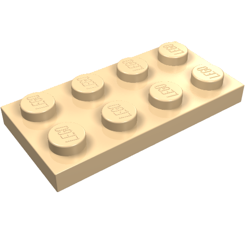 Lego Plate 2 x 4 / Very Light Orange