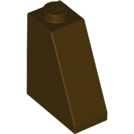 Lego Brick Sloped 65° 2 x 1 x 2 / Dark Brown