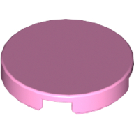 Lego Tile Round 2 x 2 with Bottom Cross / Bright Pink