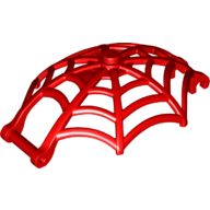 Lego Insect Accessory, Spider Web, Dome Shaped with Bar, Clips / Red