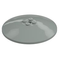 Lego Dish 8 x 8 Inverted [Radar], Solid Studs, Rounded Anti-stud Underside / Light Gray