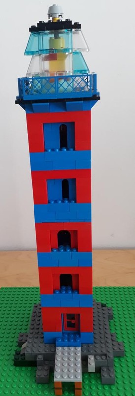 Lego Lighthouse red, blue and black