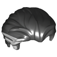 Lego Hair Swept Back with Slight Widow's Peak and Short Side Burns with Silver Streaks Print