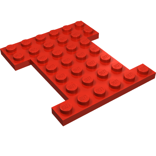 Lego Vehicle Base 6 x 7 / Red