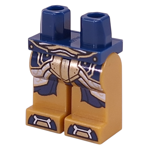 Lego Hips and Pearl Gold Legs with Dark Blue/Gold Armor, Coat Tails, Silver Trim print