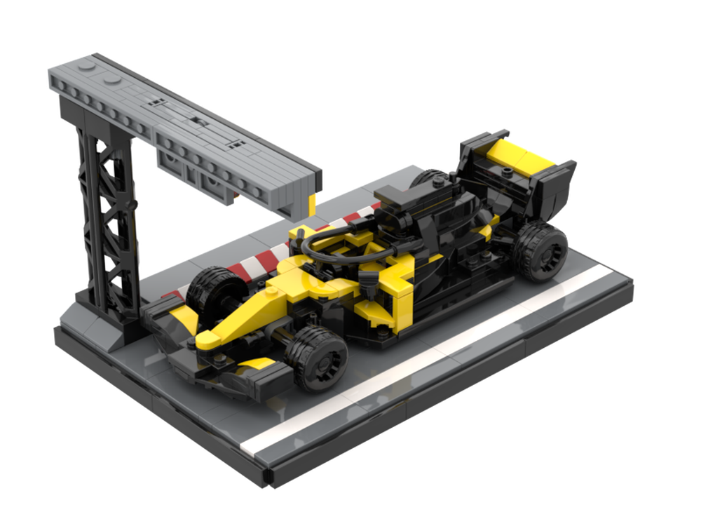 Lego Renault RS18 + Formula 1 Starting Line Display