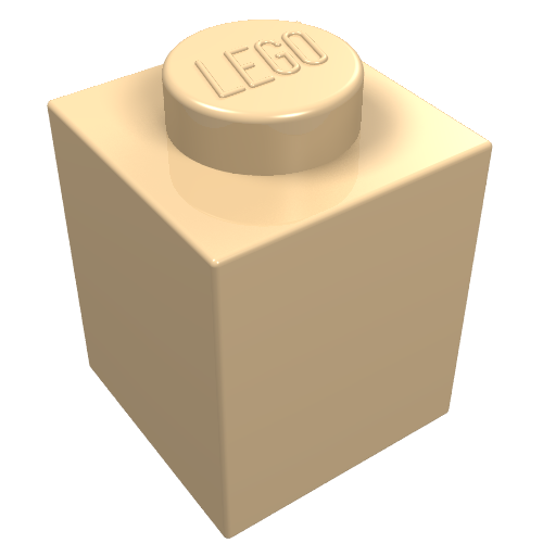 Lego Brick 1 x 1 / Very Light Orange