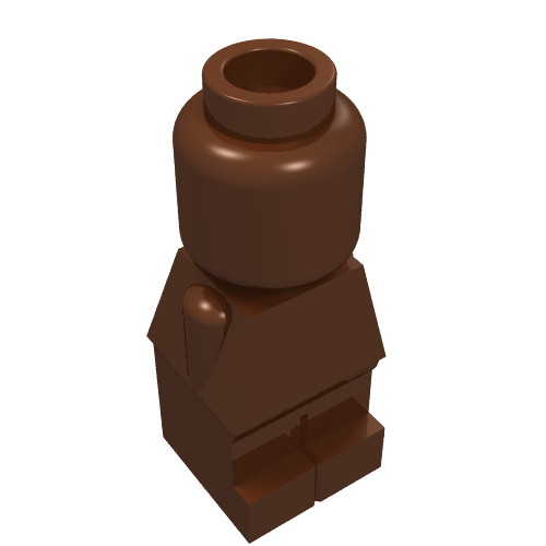 Lego Microfig [Plain] / Reddish Brown